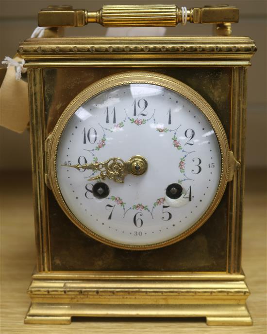 A 19th century French gilt metal eight day mantel clock